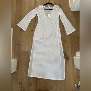 Seafolly White Mesh Swim Coverup